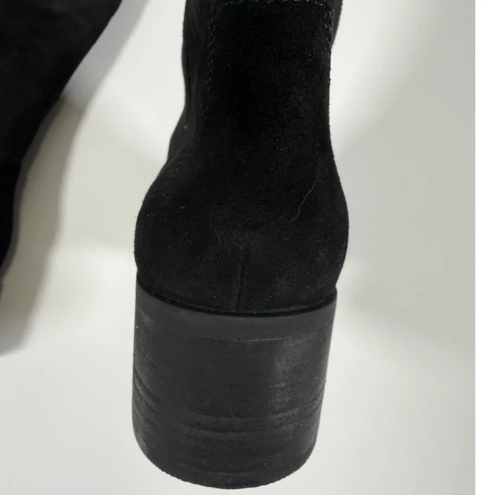 Corso Como Loval Black Suede Tall Boots Minimalist Old Money Quiet Luxury 9.5M
